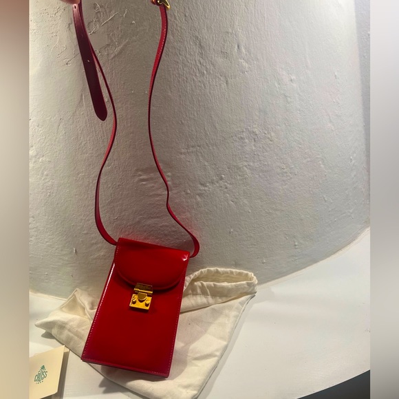 Mark Cross - Lipstick Red - Crossbody Purse - NWT - Picture 5 of 6